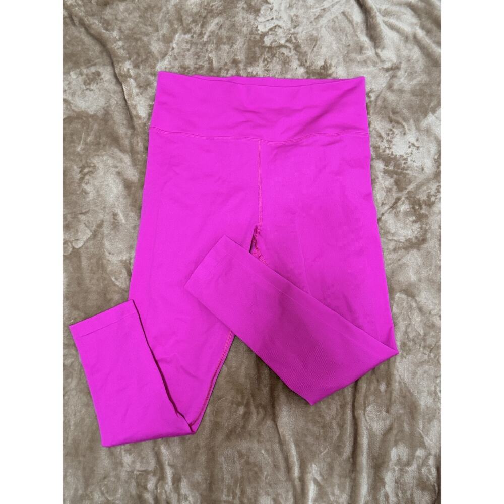 Athleta Leggings Womens Large Hot Pink High Rise Fitness Gym Workout
